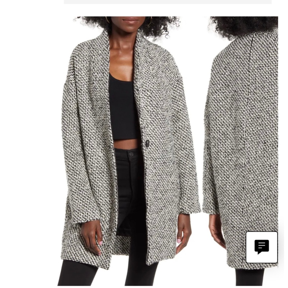 BLANKNYC Say Anything Tweed Coat